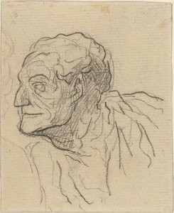 Estudo de um homem de Honoré Daumier
