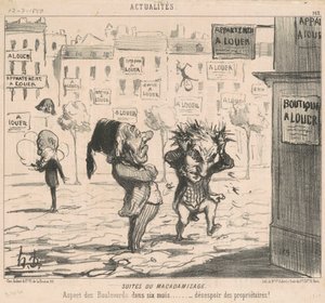 Consequências da macadamização de Honoré Daumier