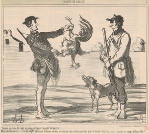 Tenez, je viens de tuer un magnifique ... de Honoré Daumier