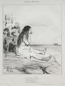 O Abandono de Ariadne de Honoré Daumier