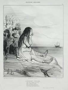 O Abandono de Ariadne de Honoré Daumier