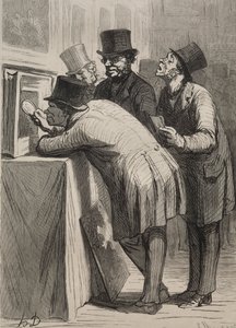 A sala de leilões: o amador. de Honoré Daumier