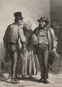 A sala de leilões: os comerciantes. de Honoré Daumier