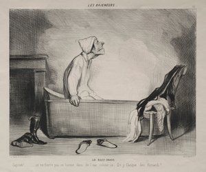 The Bathers, prato 12: The Hot Bath, 28 de outubro de 1839. de Honoré Daumier