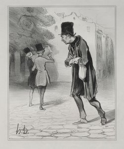 Os Boêmios de Paris, chapa 4: The Collector of Cigar Stubs, 5 de dezembro de 1841. de Honoré Daumier