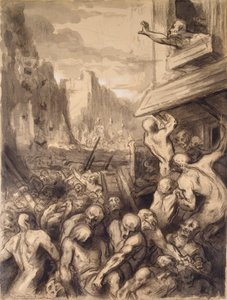 A Destruição de uma Cidade, meados do século XIX de Honoré Daumier
