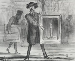 A Exposição de 1859 (placa 1): Eles recusaram isso, os Ignoramus! de Honoré Daumier