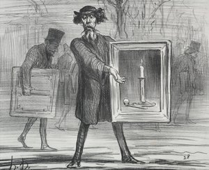 A Exposição de 1859, placa 1: Eles recusaram isso, os Ignoramuses !, 1859. de Honoré Daumier