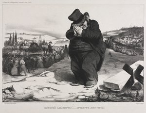 A Associação Mensal (ilustração 22): Lafayette falhou! Serve-lhe bem, meu velho amigo! de Honoré Daumier