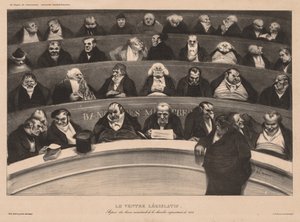 A placa da Associação Mensal 18: A Barriga Legislativa, 1834. de Honoré Daumier