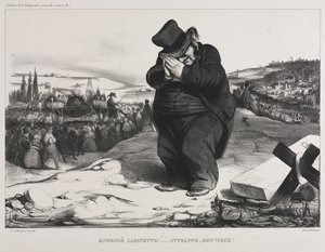 A placa da Associação Mensal 22: Falhou Lafayette! Serve bem, meu velho amigo !, 1834. de Honoré Daumier