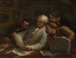 Os coletores de impressão, c.1860-63 de Honoré Daumier