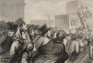A estrada de ferro: a excursão de domingo. de Honoré Daumier