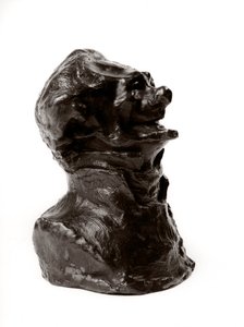 Os bustos carregados das "Celebridades do Meio Direito" "Caricatura de Charles Philipon (Philippon), diretor da "Caricatura" e do "Charivari". Jornalista. The laughter edente". Escultura de Honore Daumier (1808-1879) Século XIX Dim i de Honoré Daumier