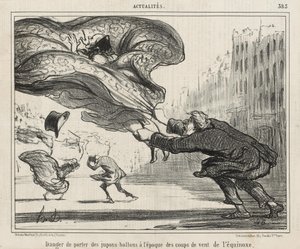 O perigo de usar saias de argolas... de Honoré Daumier