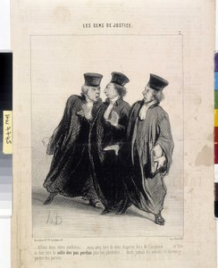O povo da justiça. Cartoon de Honore Daumier (1808-1879), 37,5x28. Extracto do jornal Le" Charivari", Musee des Beaux Arts, Palais Longchamp, Marselha. de Honoré Daumier