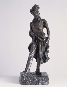 O ratapoil, um cartoonista político que representa o coveiro da República. Escultura de bronze com areia de Honore Daumier (1808-1879) de Honoré Daumier
