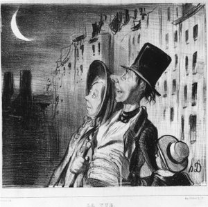 A vista: série extraída de "Cinq sens", de Honore Daumier (1808-1879). "Charivari". de Honoré Daumier