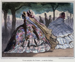 Eles não são mulheres, são balões - por Daumier de Honoré Daumier