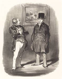 Espera... eu não te reconheci... de Honoré Daumier