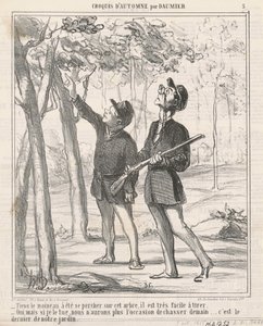 Aqui, o pardal foi empoleirado de Honoré Daumier