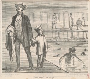 Tiens papa! ... un singe! ... de Honoré Daumier