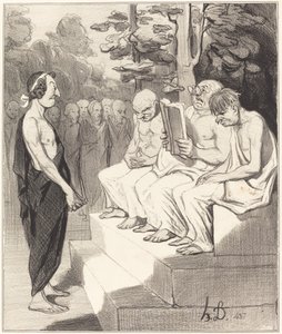 Telêmaco interrogado pelos sábios de Honoré Daumier