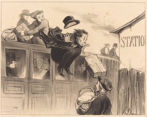 Trinta segundos de estação de Honoré Daumier