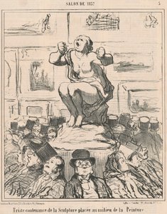 Triste semblante da escultura... de Honoré Daumier