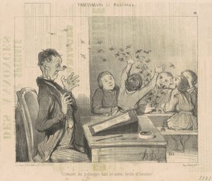 Triste destino dos professores... de Honoré Daumier