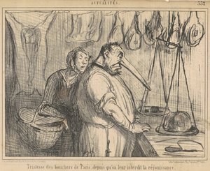 Tristesse des bouchers de Paris... de Honoré Daumier