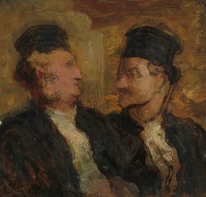 Dois Advogados, c. 1860. de Honoré Daumier