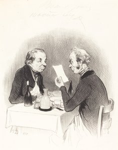 Un Diner Maigre de Honoré Daumier