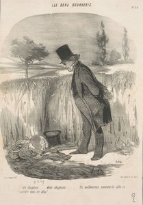 Um chapéu... dois chapéus... o infeliz... de Honoré Daumier