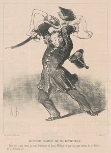 Un citoyen exasperé par les buffleteries de Honoré Daumier