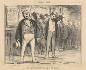 Um intervalo, em trinta graus de calor de Honoré Daumier