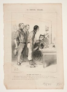 Um homem salva apesar de si mesmo de Honoré Daumier