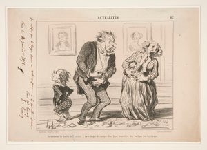 Um interior familiar em 2 de janeiro de Honoré Daumier
