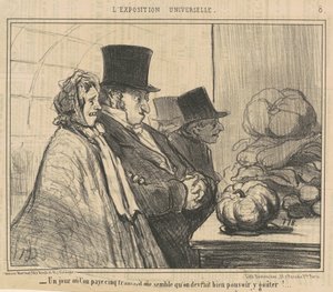 Um dia em que você paga cinco francos de Honoré Daumier
