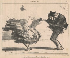 Um zéfiro claro anunciando a chegada da primavera de Honoré Daumier