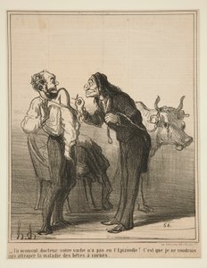 Um momento, doutor, sua vaca n de Honoré Daumier
