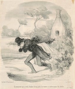 Un monsieur qui voulu étudier ... les moeurs ... des abeilles de Honoré Daumier