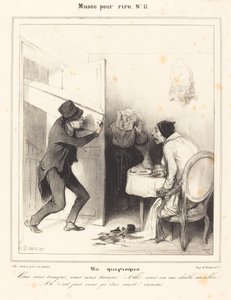Um mal-entendido - Você está errado... vá... para o inferno... de Honoré Daumier