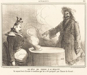 Un rêve qui tourne a la réalité de Honoré Daumier