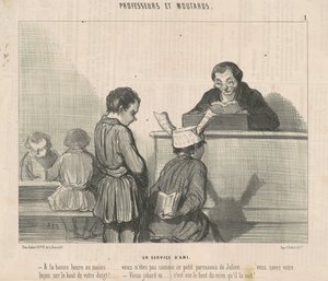 Um serviço amigável de Honoré Daumier