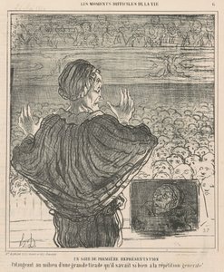 Uma primeira noite de apresentação de Honoré Daumier
