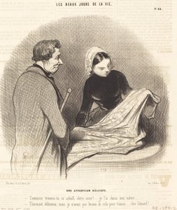 Uma atenção delicada de Honoré Daumier