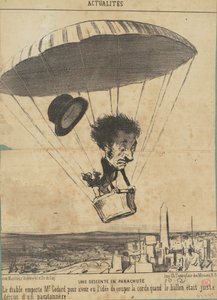 Uma descida de paraquedas de Honoré Daumier