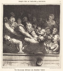 Une Discussion littéraire a la deuxième Galerie de Honoré Daumier