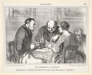 Uma Experiência Culinária: Decididamente, o bife de cavalo n de Honoré Daumier